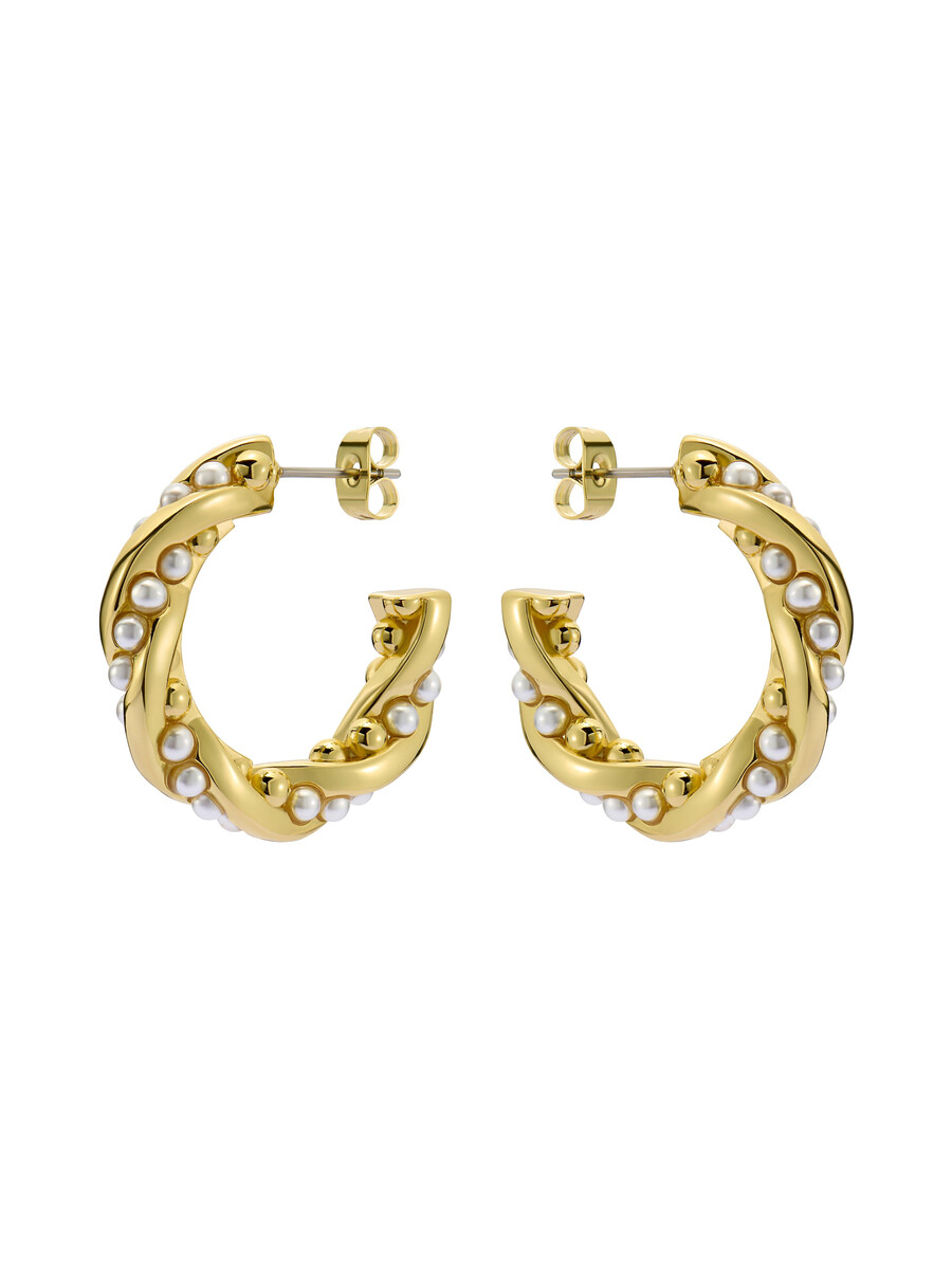 tiyaa - oorbellen met gedraaide parels