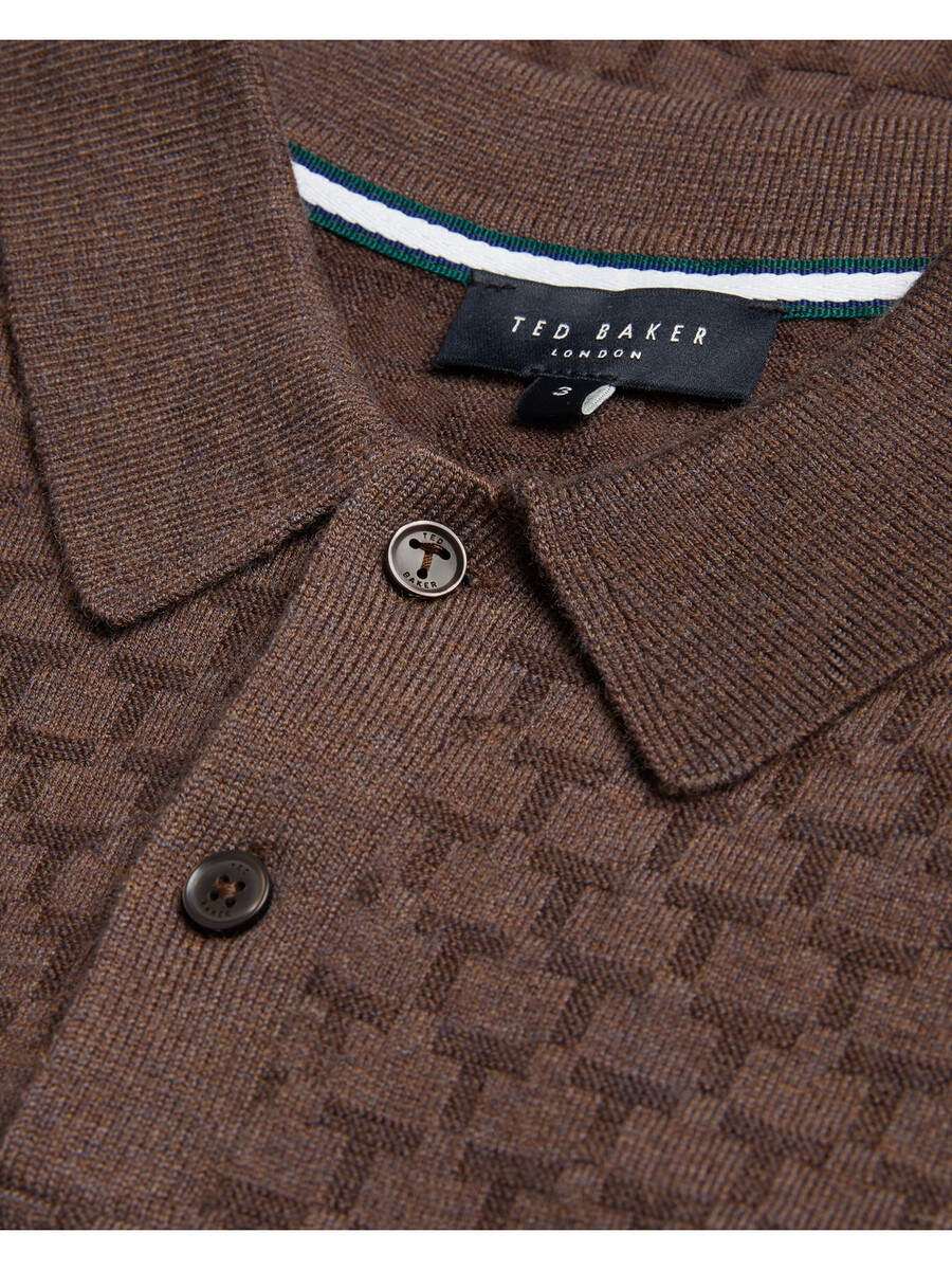 morar - polo met lange mouwen en t-steek gebreid