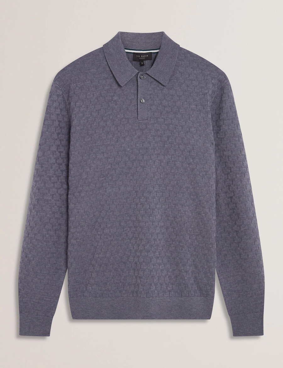 morar - t-gebreide polo met lange mouwen