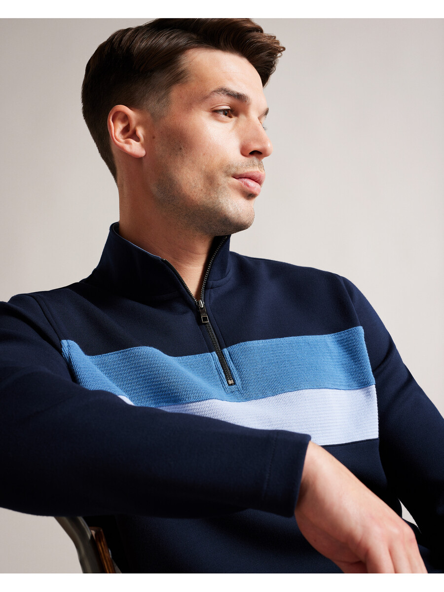 veller - longsleeve regular fit half zip