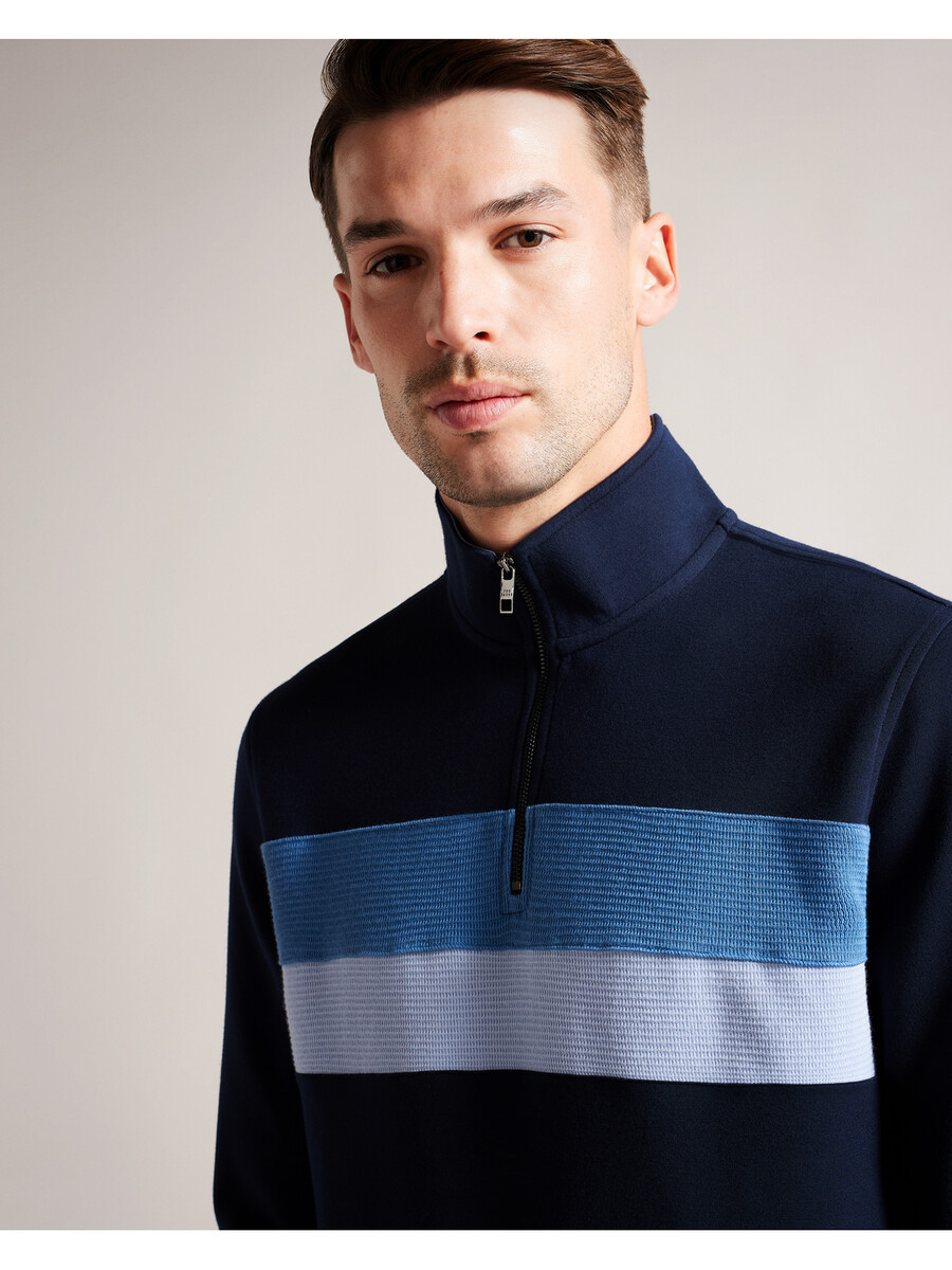 veller - longsleeve regular fit half zip