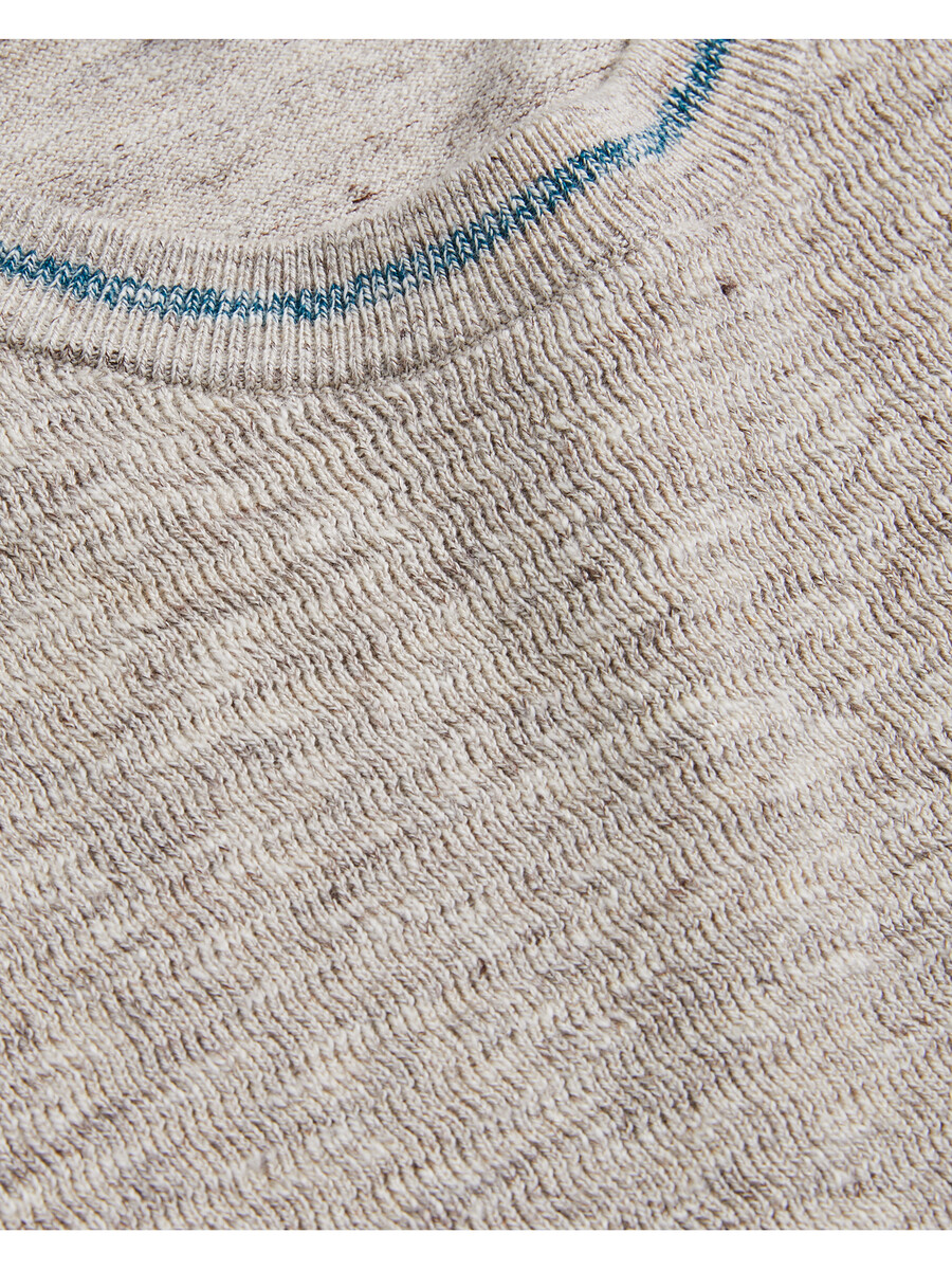 eriks - ss regular t-shirt met textuur aan de voorkant