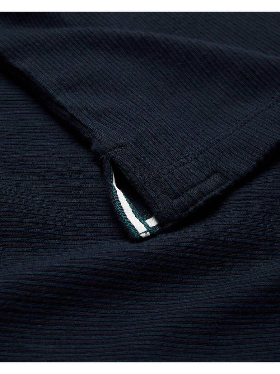 elgrave - polo shirt met ritssluiting en ribbels van katoen