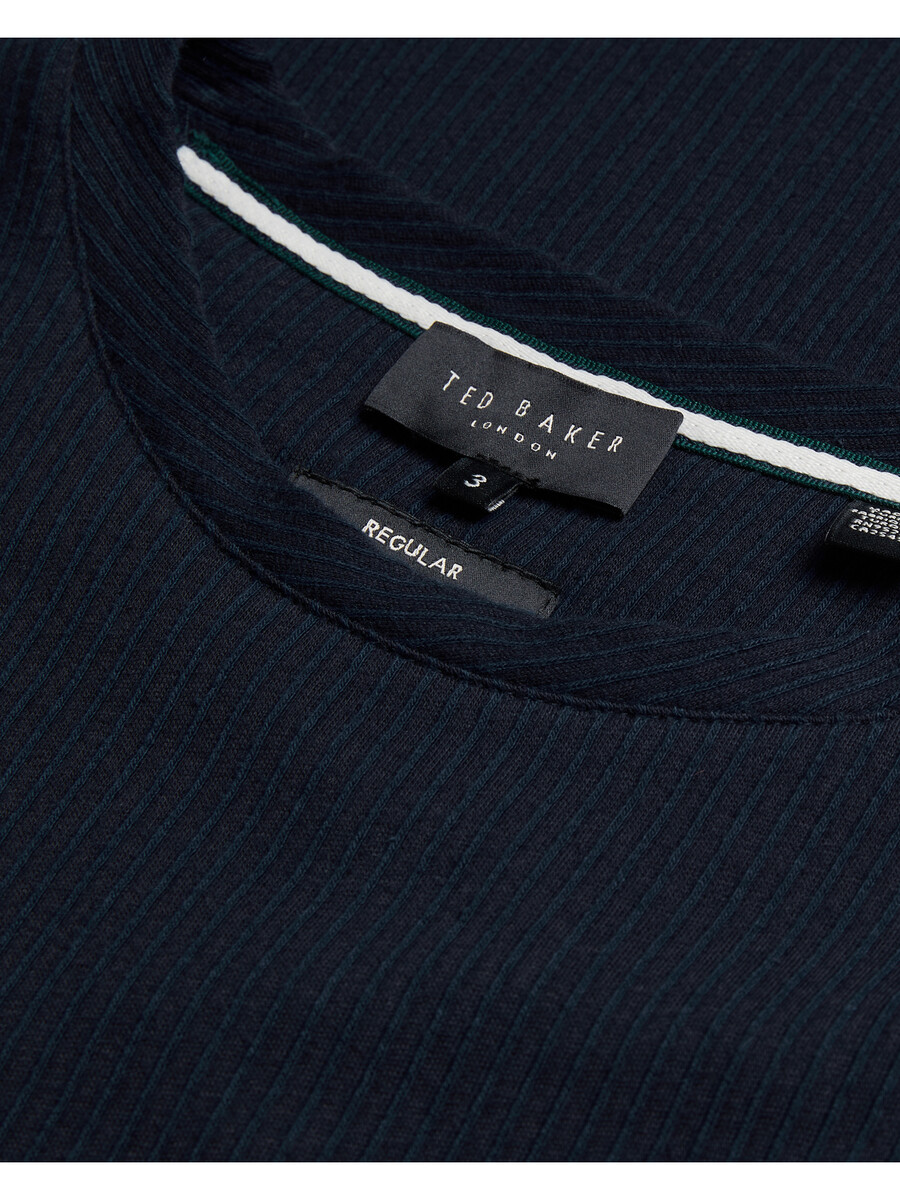 heynes - geribbeld katoenen t-shirt met ronde hals