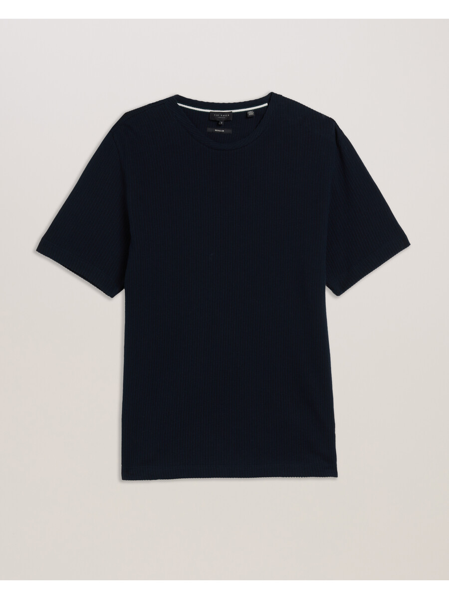 heynes - geribbeld katoenen t-shirt met ronde hals